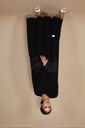 A- line satin loop sleeve