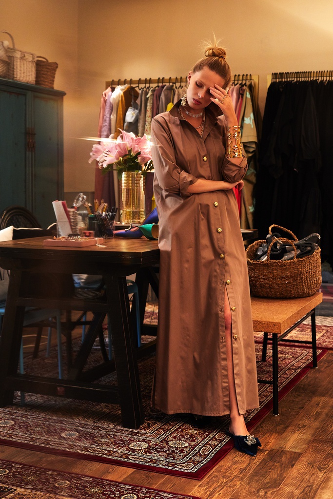 Botton down shirt dress