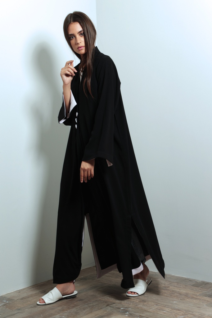 Jacket Abaya with baby pink details