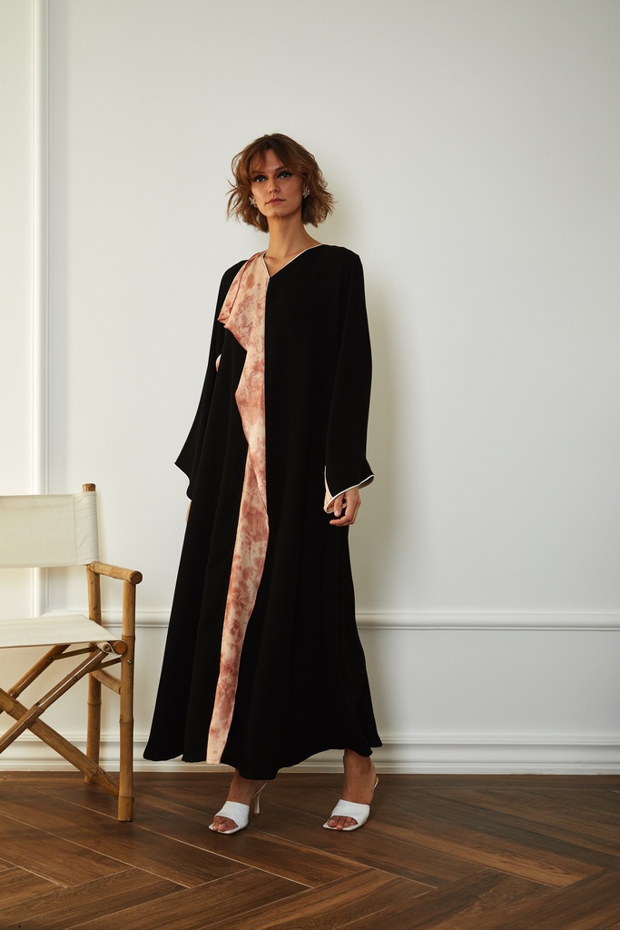 MoonStone silk front Abaya