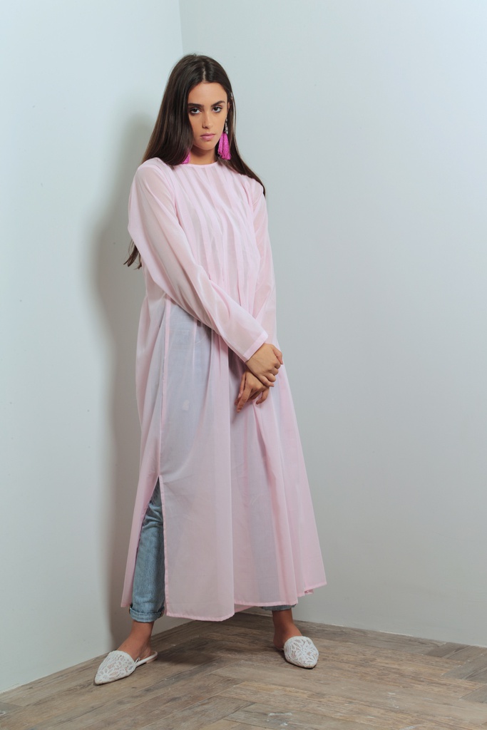 Pink light cotton summer dress