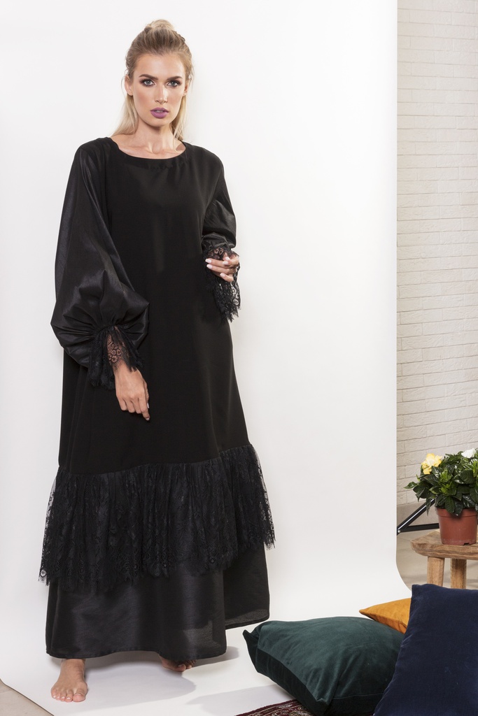 Shanton puff sleeves Abaya