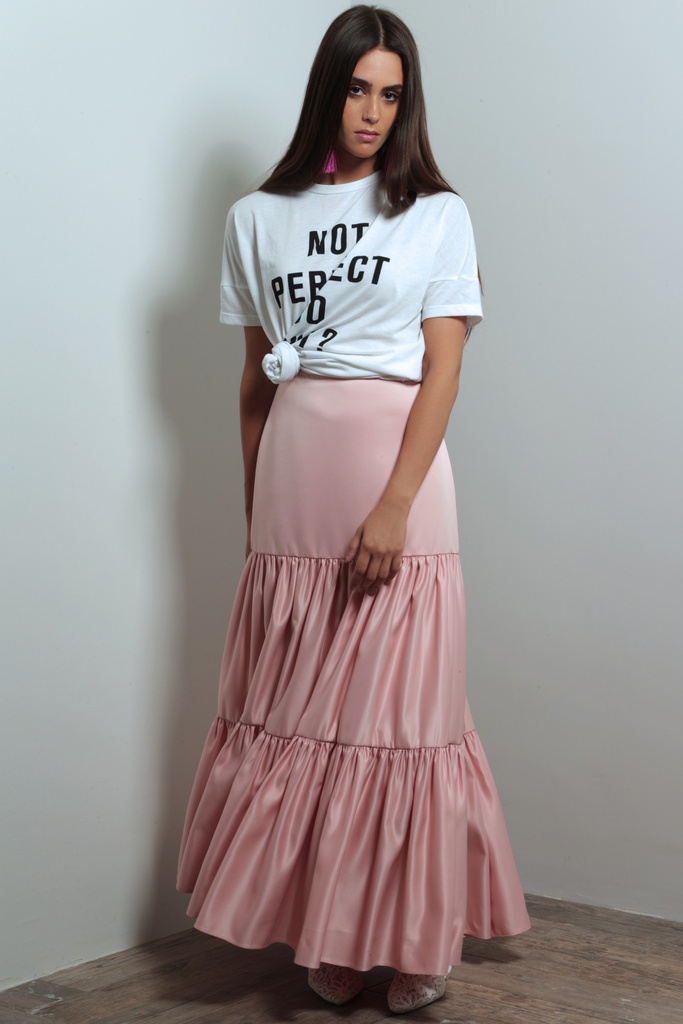 Silk tafta skirt