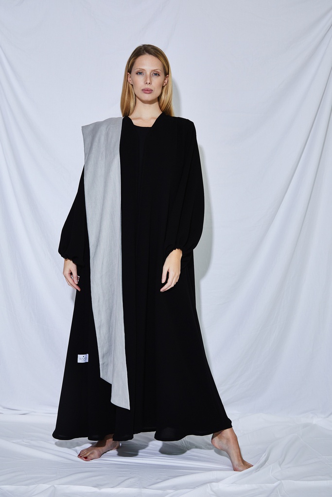 The Grey belt multi wear abaya