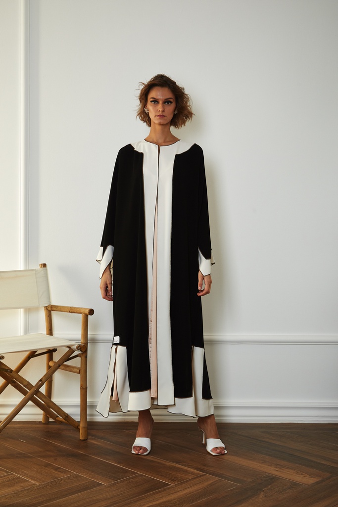 The White Morroco straight cut Abaya