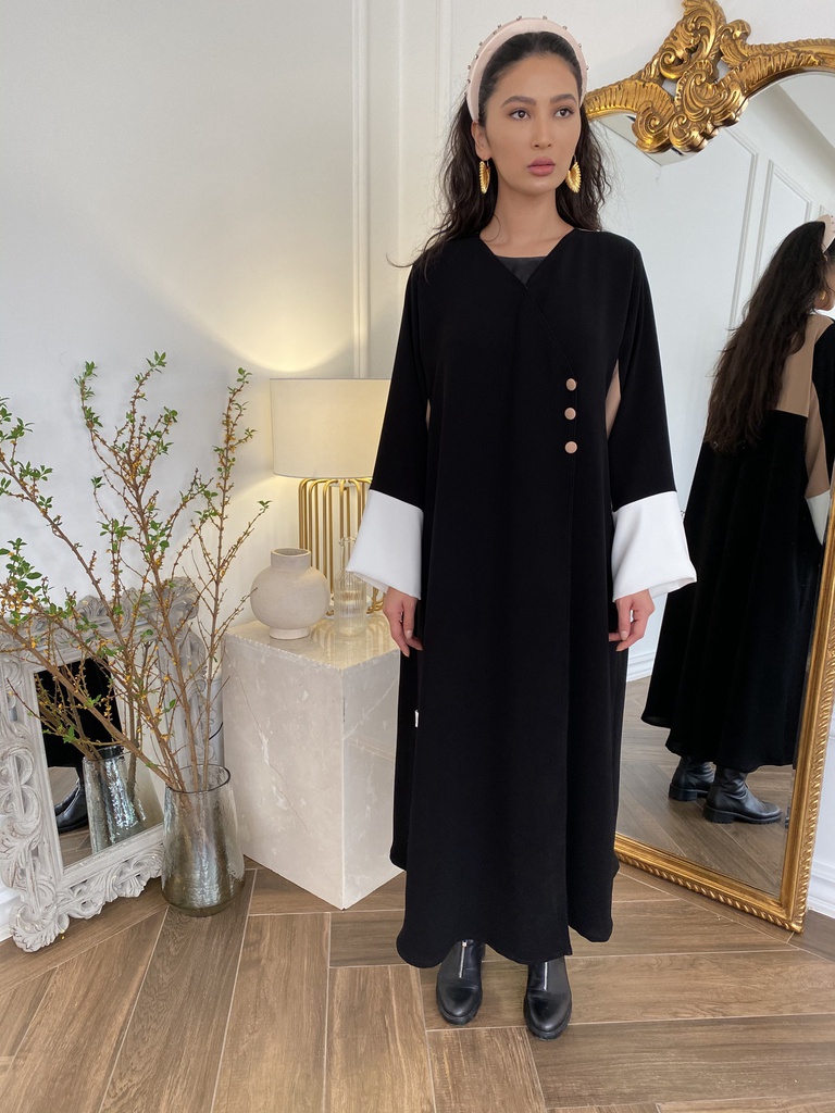 The color block buttoned