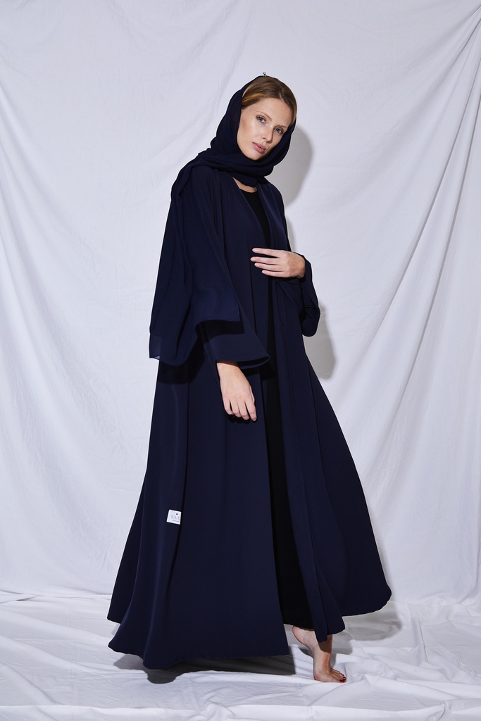 The navy blue abaya