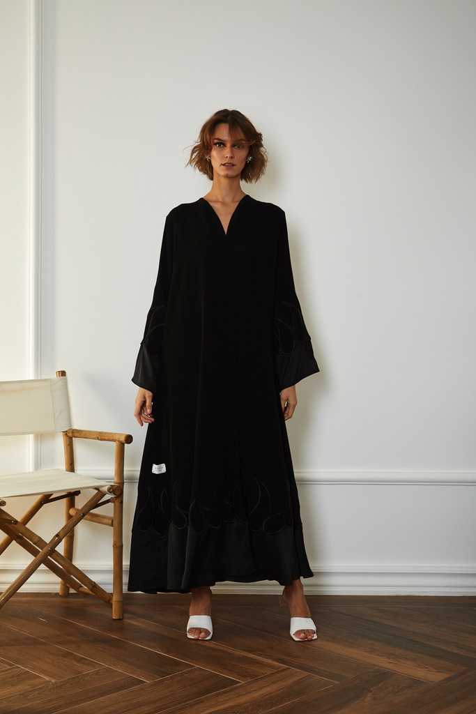 The perfect A line with silk trim and embroidery