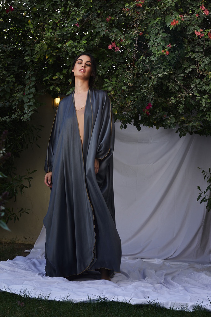 The shamwa silk with color trim