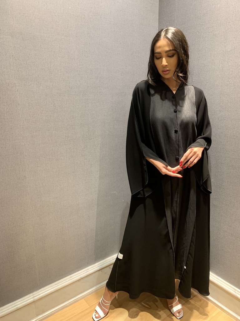 the black linen with overlock