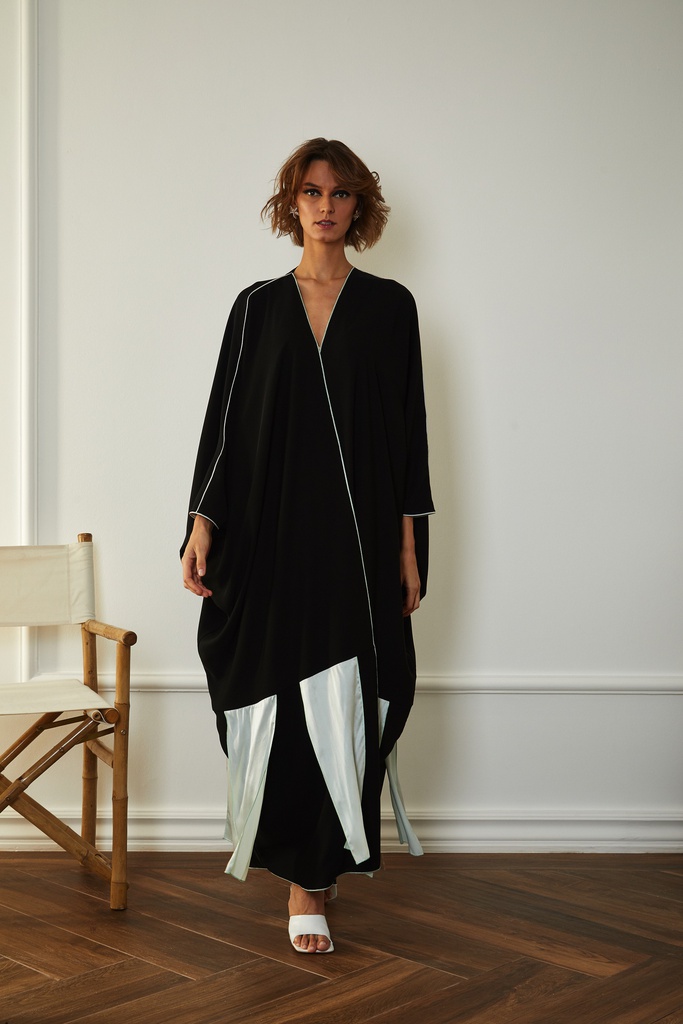 The Blue Silk ribbons Abaya