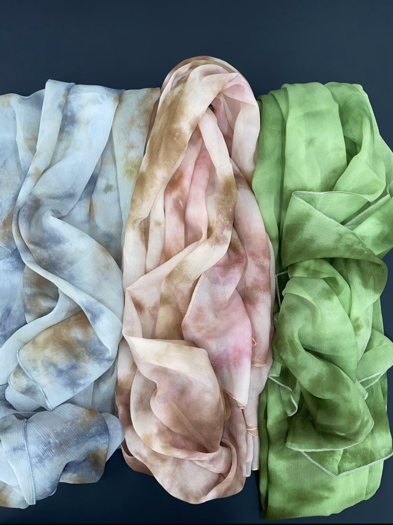 Tie dye silk shefon sheilah 